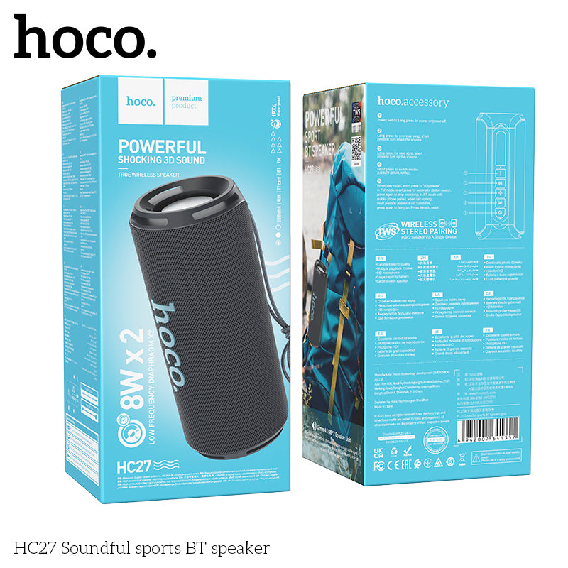 Hoco Bluetooth 5.3 Portable Wireless Speaker Vocal HC27 Hoco Bluetooth 5.3 Portable Wireless Speaker Vocal HC27